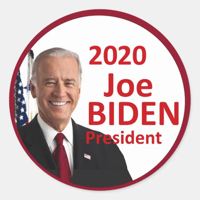 Joe Biden 2020 Classic Round Sticker Zazzle 7046