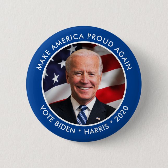 Joe Biden 2020 Collectible Keepsake Photo Button (Front)