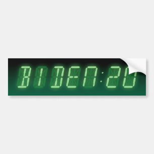 Joe Biden 2020 Digital Clock Bumper Sticker