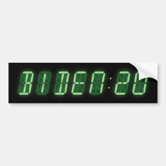 Joe Biden 2020 Digital Clock Bumper Sticker (Front)