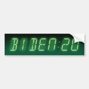 Joe Biden 2020 Digital Clock Bumper Sticker