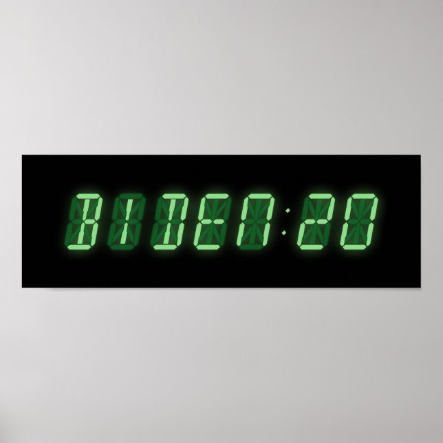 Joe Biden 2020 Digital Clock Poster (Front)