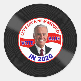 Joe Biden 2020 Election Vinyl Record Classic Round Sticker