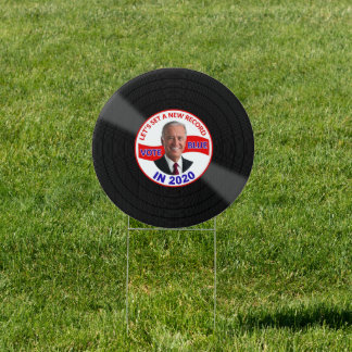 Joe Biden 2020 Election Vinyl Record Lawn Sign