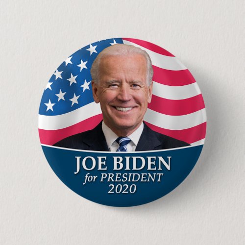 Joe Biden 2020 for President Photo Button Joe Biden 2020 for President Photo Button