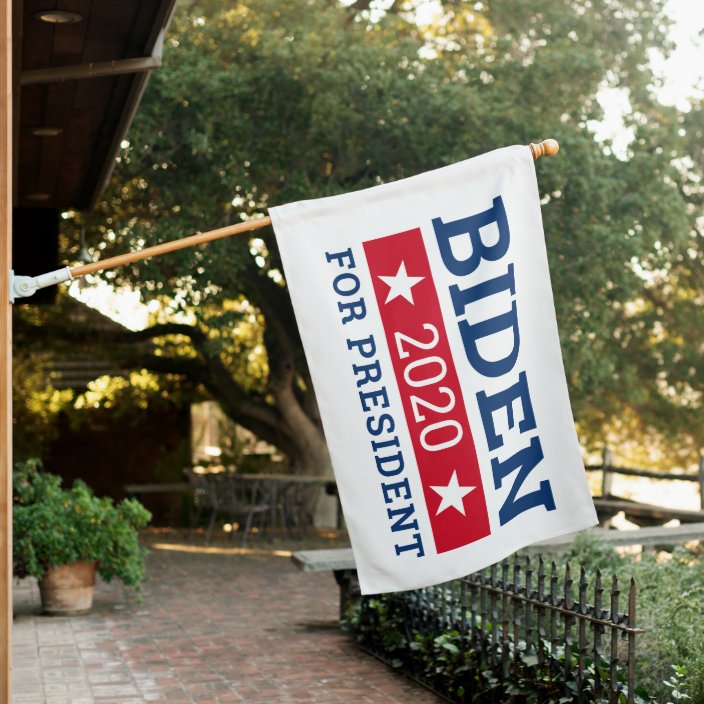 Joe Biden 2020 For President Red White Blue Stars House Flag Zazzle Com