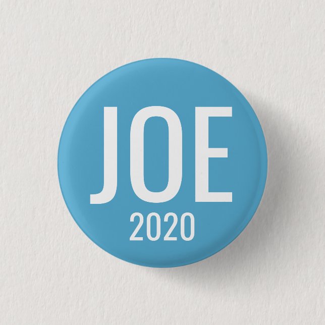 Joe Biden 2020 for President - Simple Blue Design Button (Front)