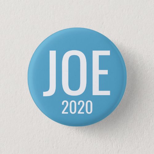 Joe Biden 2020 for President _ Simple Blue Design Button