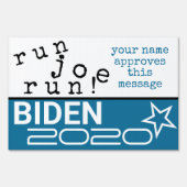 Joe Biden 2020 Funny Presidential Campaign Sign (Back)
