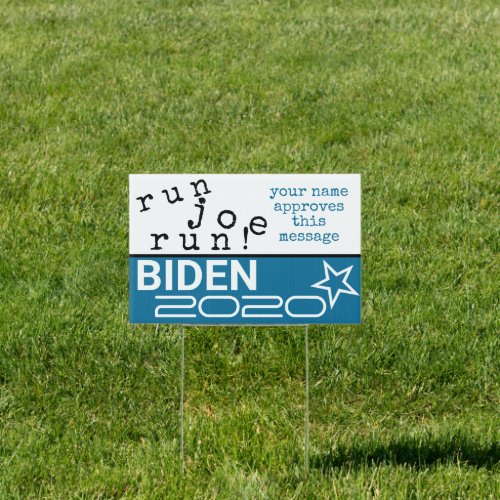 Joe Biden 2020 Funny Presidential Campaign Sign