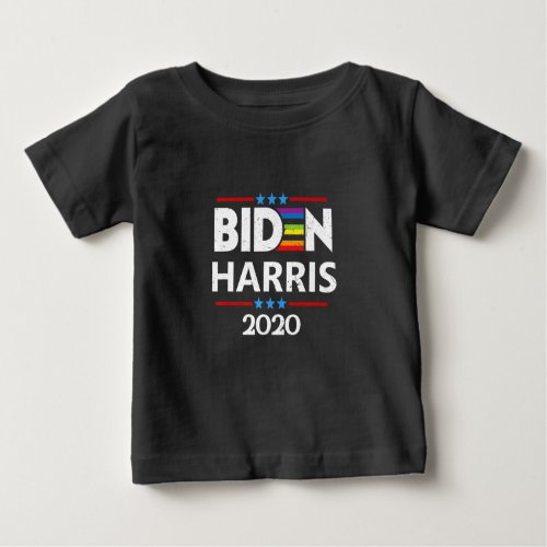 Joe Biden 2020 Kamala Harris Rainbow Gay Pride Baby T_Shirt