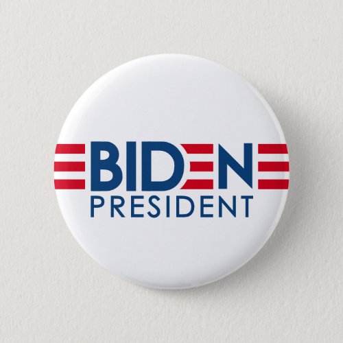 Joe Biden 2020 _ modern red stripes _ president Button