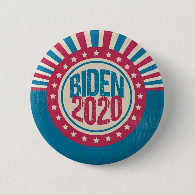 Joe Biden 2020 Retro Political Button (Front)
