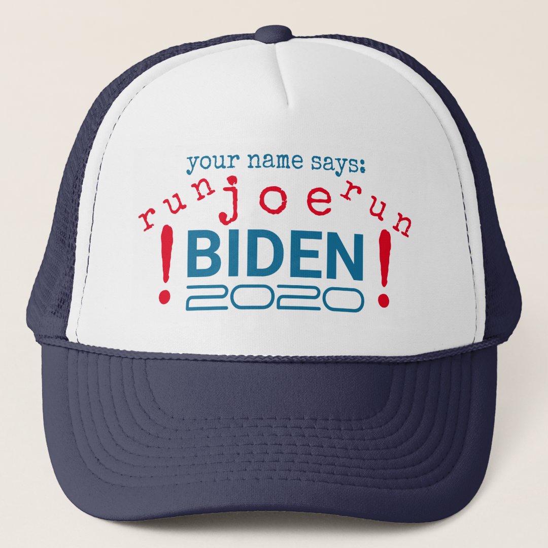 Joe Biden 2020 Run Joe Run Funny Election Trucker Hat | Zazzle