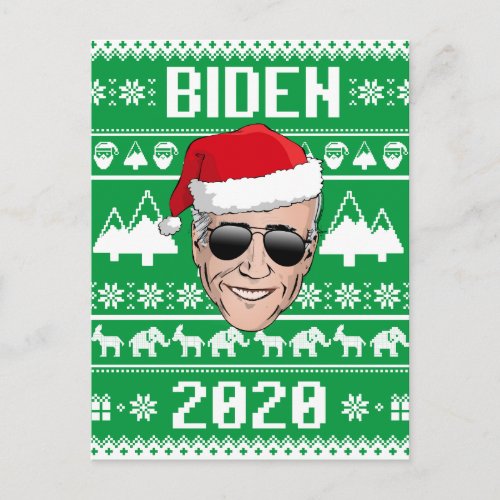 Joe Biden 2020 Ugly Christmas Holiday Postcard