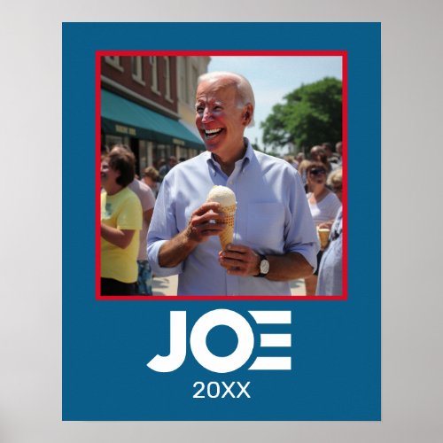 Joe Biden 2024 _ Animated Photo with Ice Cream Poster