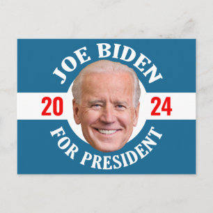 Joe Biden 2024 - Classic Design Blue White Photo Postcard