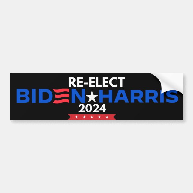 Joe Biden 2024 election democrat Bumper Sticker (Front)