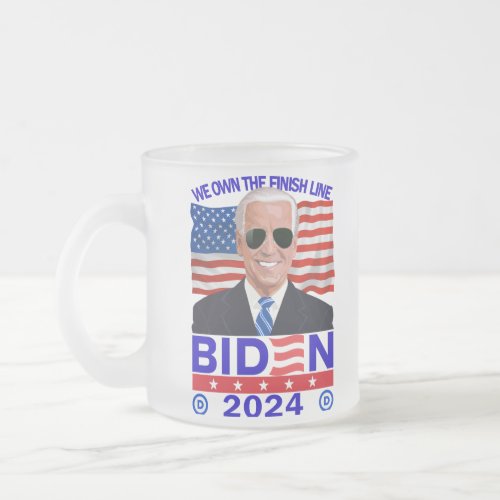 Joe Biden 2024 Election Frosted Glass Mug