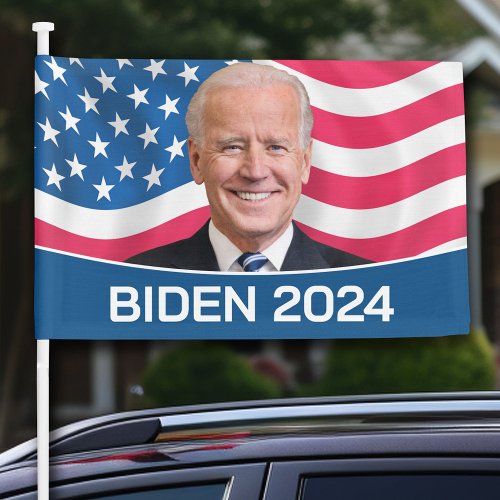 Joe Biden 2024 for President Photo American Car Flag