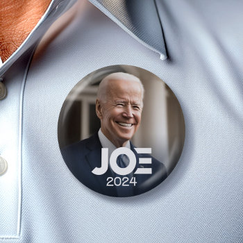 Joe Biden 2024 For President Photo Button by theNextElection at Zazzle