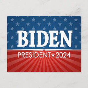 Joe Biden 2024 - iconic stars stripes Postcard