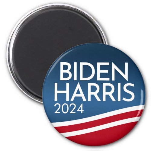 Joe Biden 2024 _ Modern Wave Design Button Magnet
