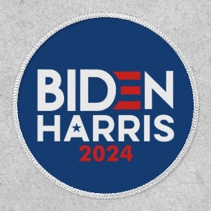 Joe Biden 2024 - Photo Blue Red Patch