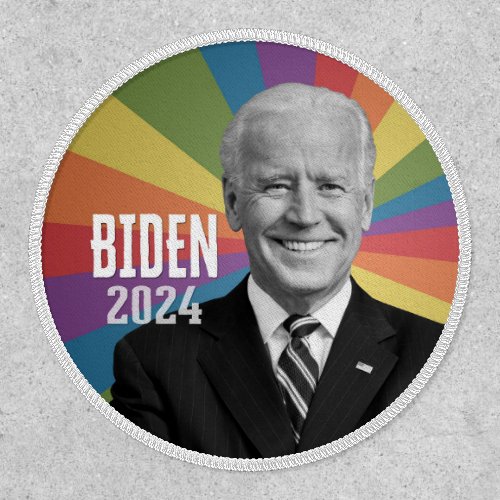 Joe Biden 2024 _ Rainbow Color Ray Patch