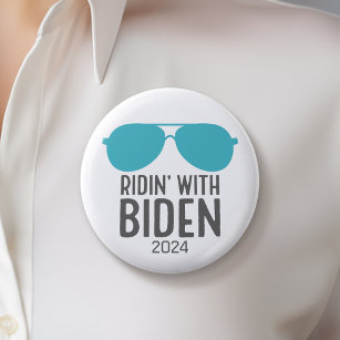 Joe Biden 2024 - Ridin' with Biden Button