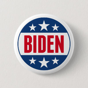 Joe Biden 2024 Simple Stamp Red Blue Button