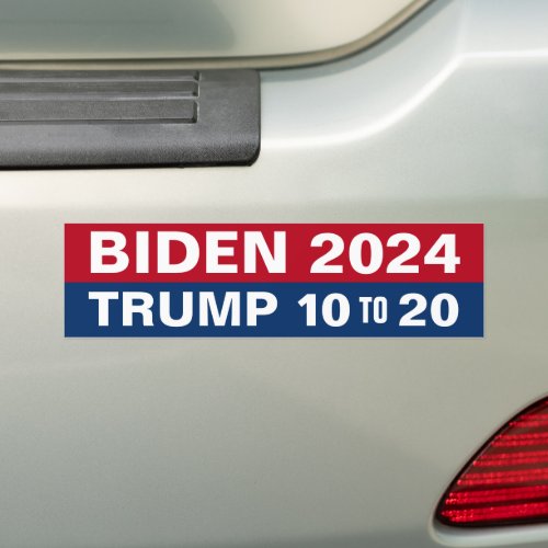 Joe Biden 2024 Trump 10 to 20 _ Lock Him Up Bumper Sticker