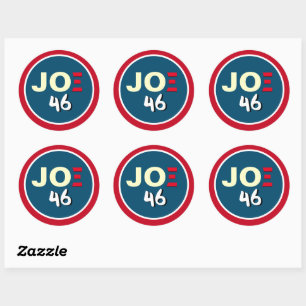 JOE Biden 46 Red White Blue Campaign Classic Round Sticker