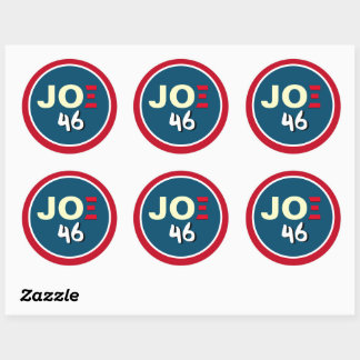 JOE Biden 46 Red White Blue Campaign Classic Round Sticker