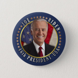 Joe Biden 46th President USA Commemorative Photo Button