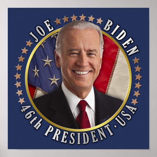 Joe Biden 46th President USA Commemorative Photo Poster (Front)
