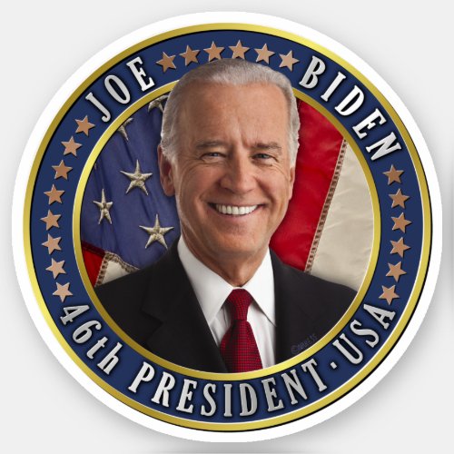 Joe Biden 46th President USA Commemorative Photo Sticker