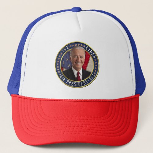Joe Biden 46th President USA Commemorative Photo Trucker Hat