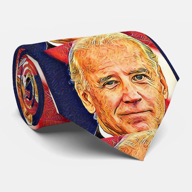 Joe Biden 4 USA_ Neck Tie (Rolled)