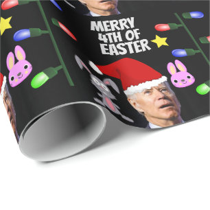 JOE BIDEN 4TH OF EASTER CHRISTMAS FUNNY WRAPPING WRAPPING PAPER