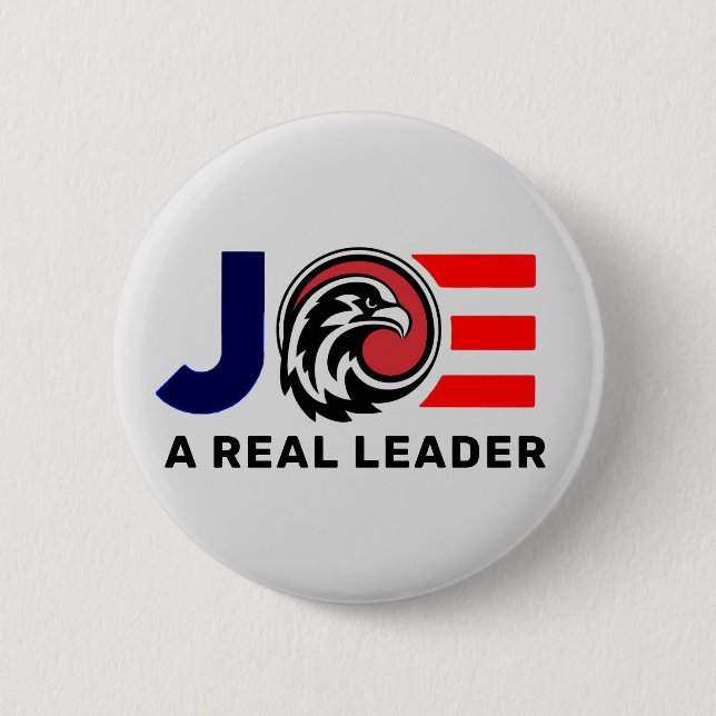 Joe Biden: A Real Leader Button (Front)