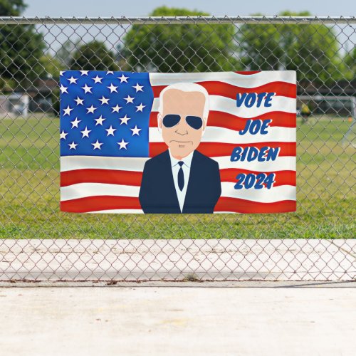 Joe Biden  American Flag 2024 Election Banner