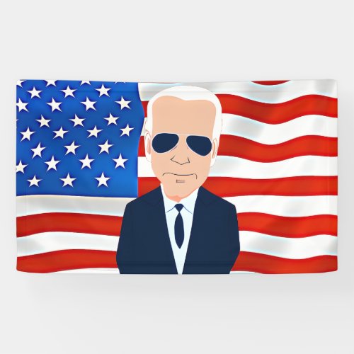 Joe Biden  American Flag 2024 Election Banner