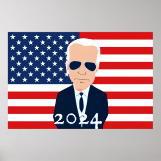 Joe Biden American Flag 2024 Election Poster