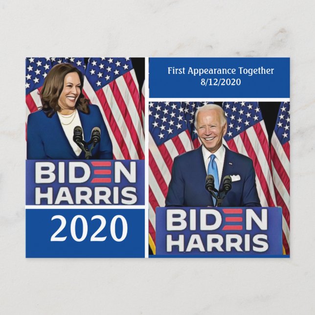Joe Biden and Kamala Harris 2020 Postcard (Front)