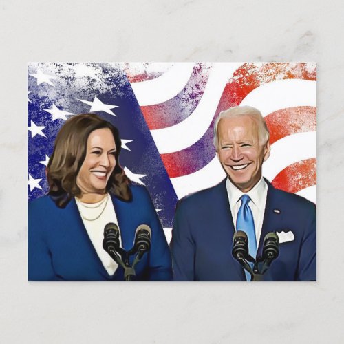 Joe Biden and Kamala Harris 2020 Running Mates Postcard