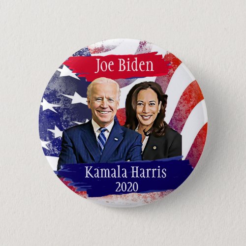 Joe Biden and Kamala Harris 2020 US Election Button