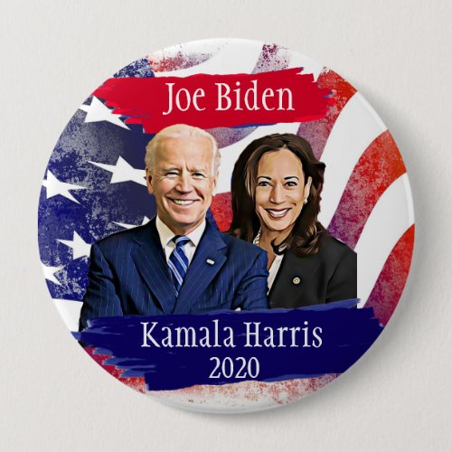 Joe Biden and Kamala Harris 2020 US Election Button Joe Biden and Kamala Harris 2020 US Election Button