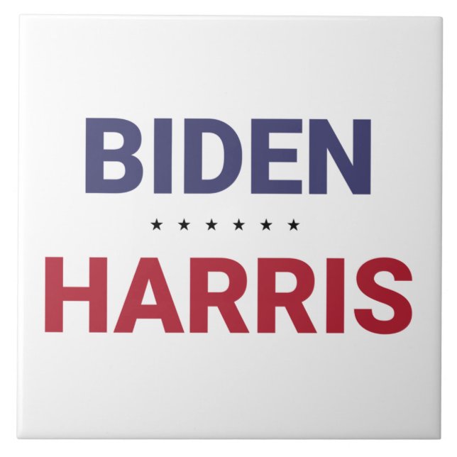 Joe Biden and Kamala Harris (2020 US Election) Ceramic Tile (Front)