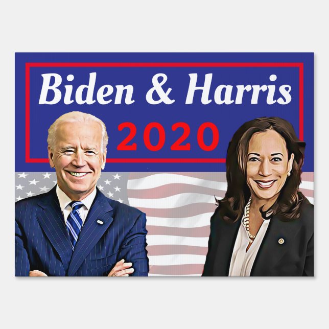 Joe Biden and Kamala Harris 2020 US Election Sign (Front)